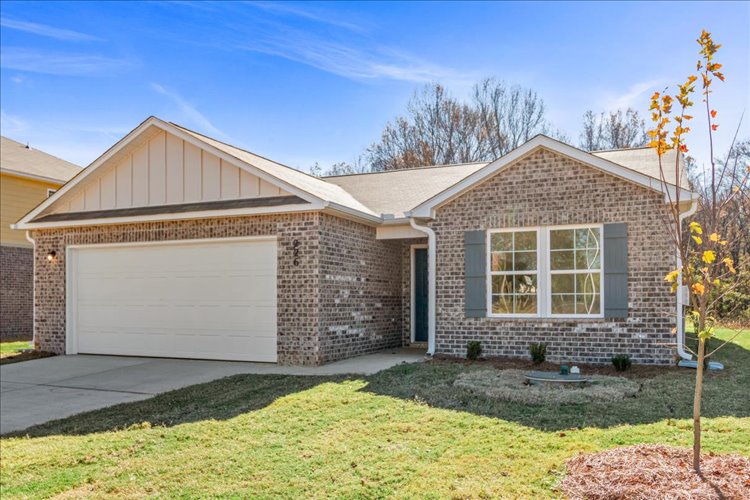 A house with a garage.