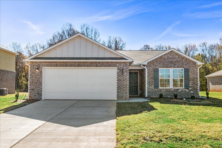 A house with a garage.