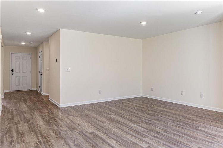 A room with white walls.