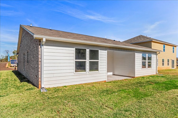 A house with a garage.