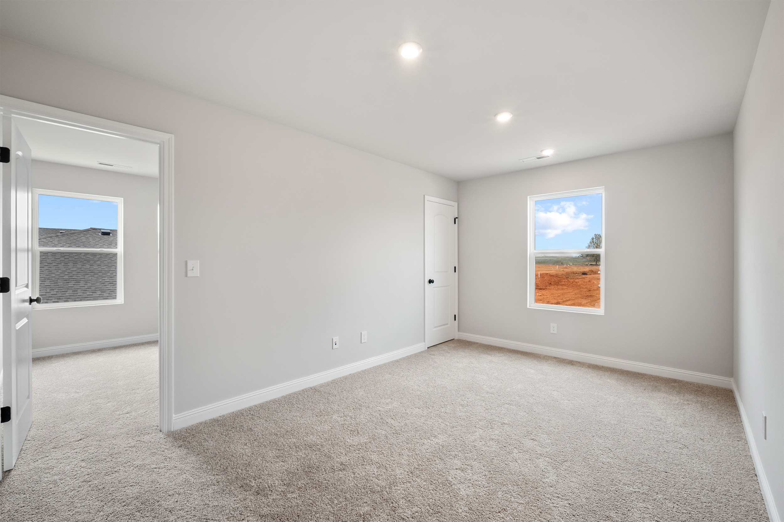 A room with white walls.