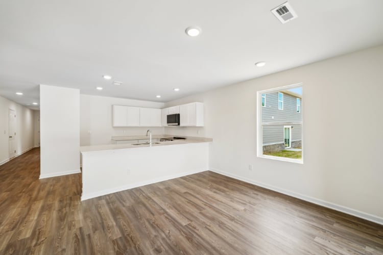 A large empty kitchen.