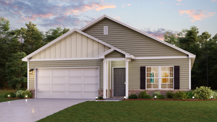 A house with a lawn in front of it with American Gothic House in the background.