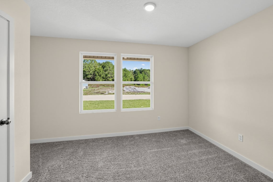 A room with windows.