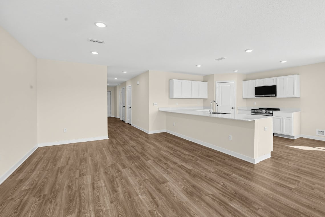 A large empty kitchen.
