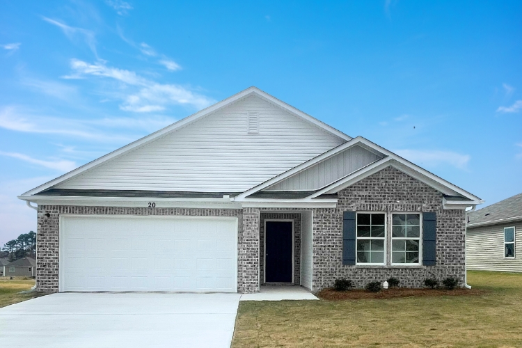 A house with a garage.