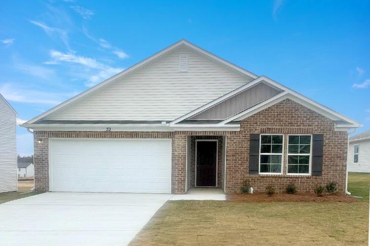 A house with a garage.