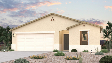 A house with a garage.