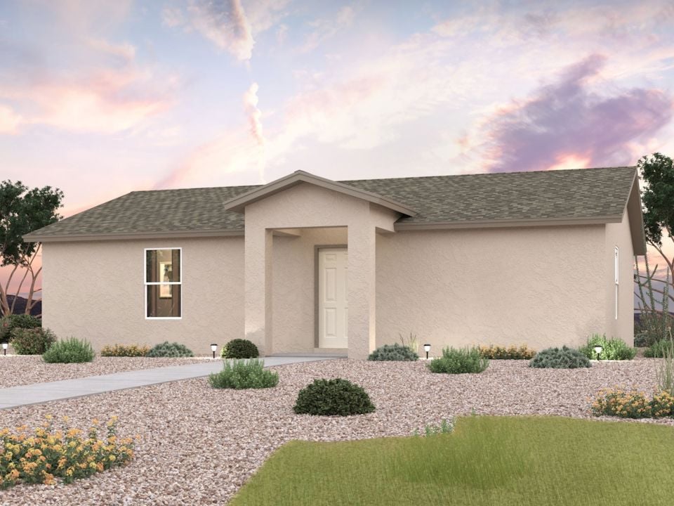 A house with a driveway.