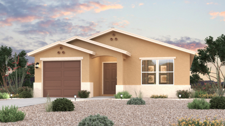 A house with a driveway.