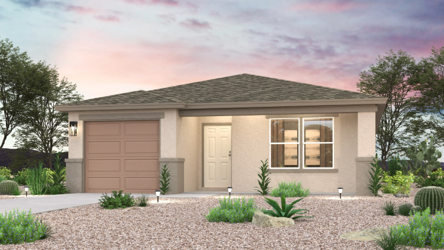 A house with a garage.