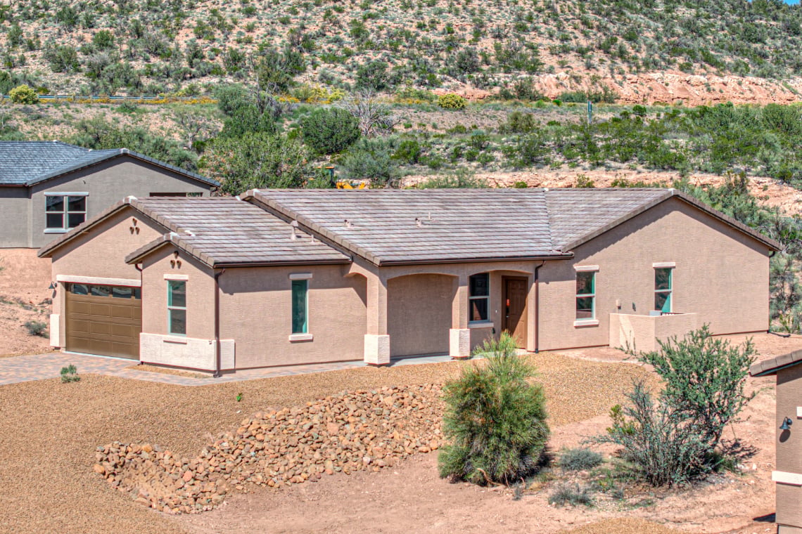 A house with a large yard.