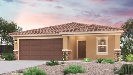 A house with a garage.