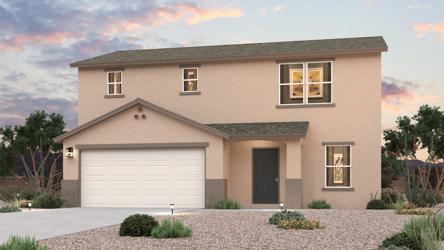 A house with a garage.