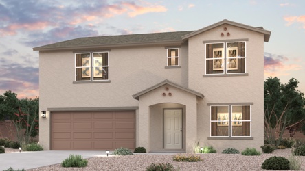 A house with a garage.