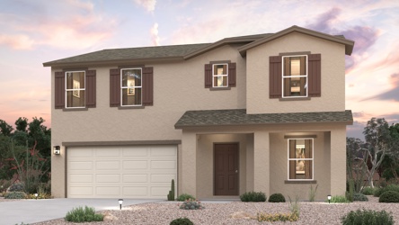 A house with a garage.