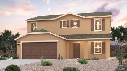 A house with a garage.