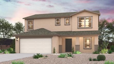 A house with a garage.