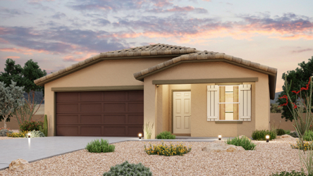 A house with a driveway.