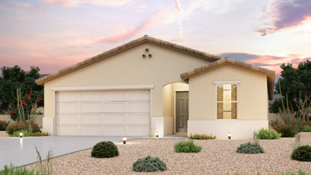 A house with a garage.