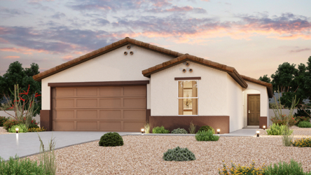 A house with a driveway with Mission San Francisco Solano in the background.