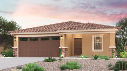 A house with a garage.