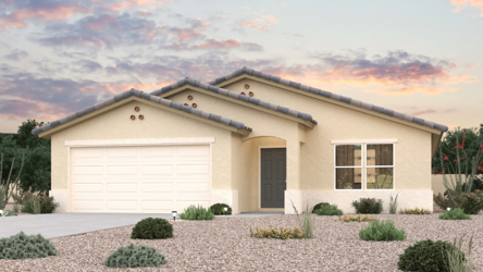 A house with a garage.