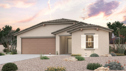 A house with a garage.