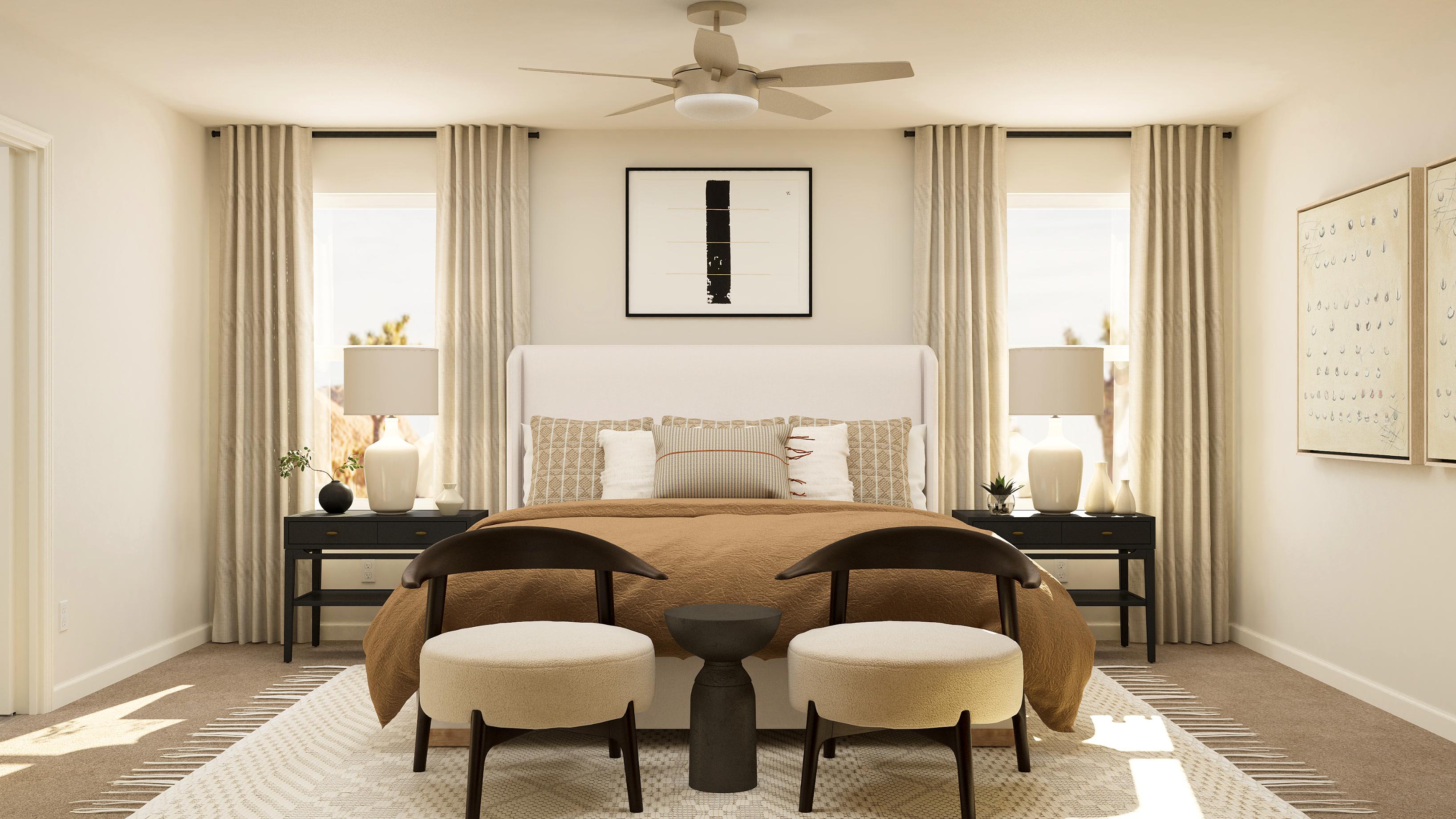 Owner's suite with attached bathroom and walk-in closet.