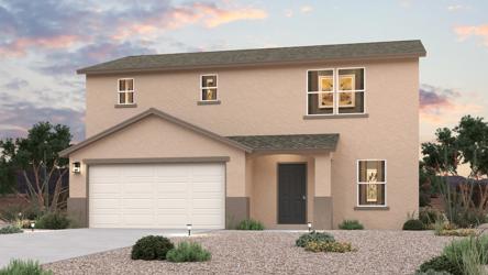 A house with a garage.