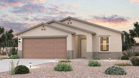 A house with a garage.