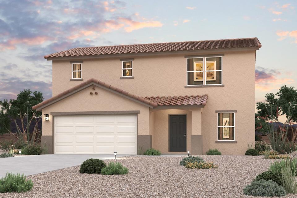 A house with a garage.