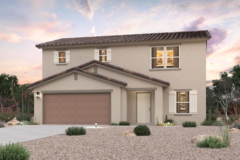 A house with a garage.