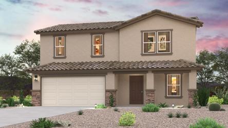 A house with a garage.