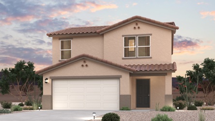 A house with a garage.