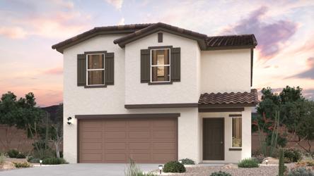 A house with a garage.