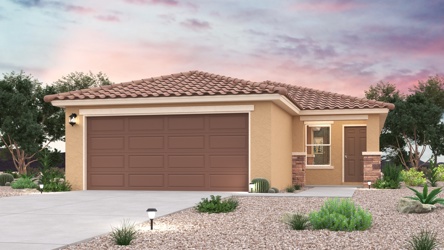 A house with a garage.