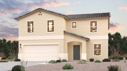 A house with a garage.