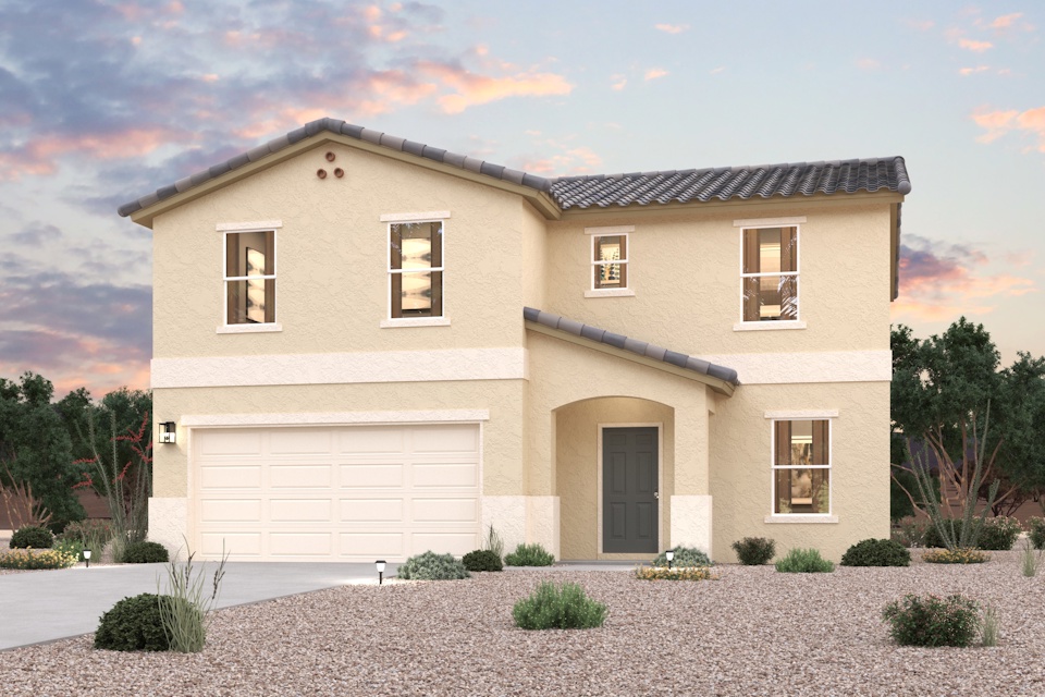 A house with a garage.