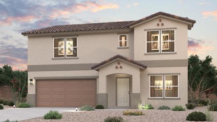 A house with a garage.