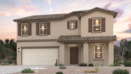 A house with a garage.