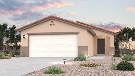 A house with a garage.