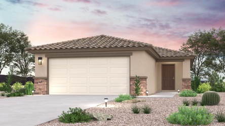 A house with a driveway.