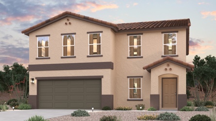 A house with a garage.