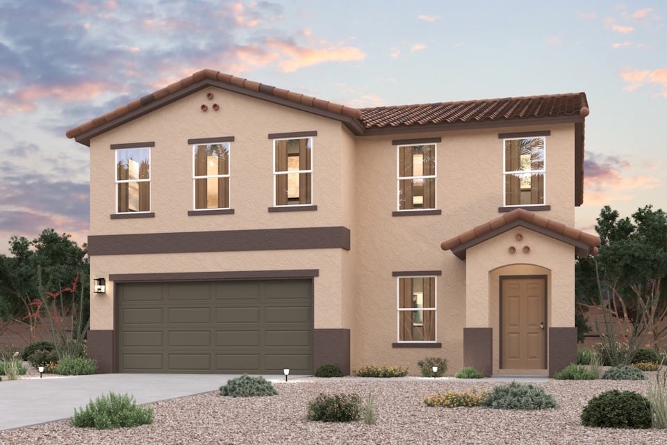 A house with a garage.