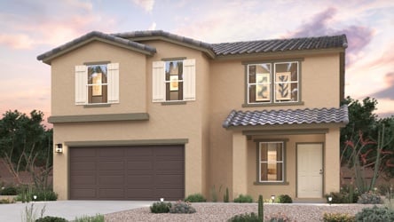 A house with a garage.