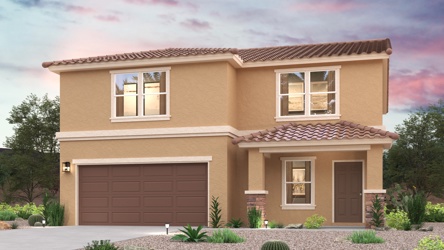 A house with a garage.