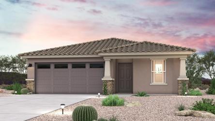 A house with a large front yard.