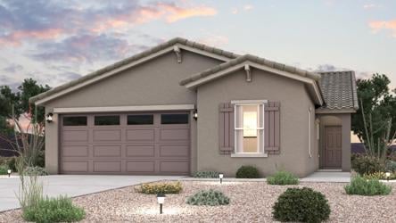 A house with a garage.