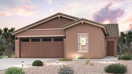 A house with a driveway.